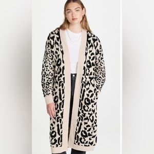 BLANKNYC oversized leopard print cardigan